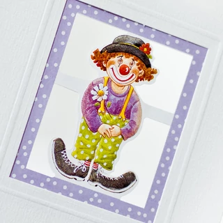 Bohócos  üdvözlőlap borítékkal Bohócos  üdvözlőlap borítékkal