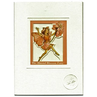 Mandulavirágtündér  ablakos üdvözlőlap borítékkal Mandulavirágtündér  ablakos üdvözlőlap borítékkal