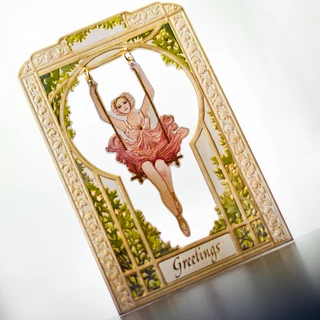 Balerina  hintázó üdvözlőlap