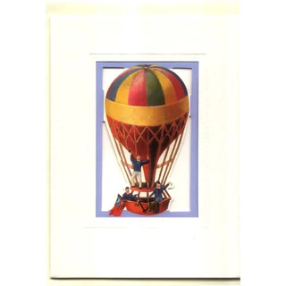 Hőlégballon  jó utat  ablakos képeslap Hőlégballon  jó utat  ablakos képeslap