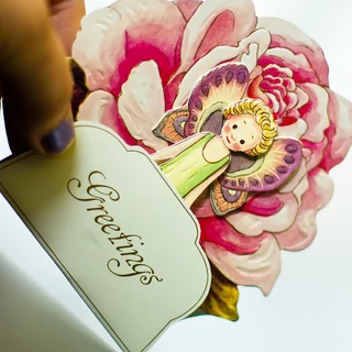 Virágtündérek  3D képeslap Virágtündérek  3D képeslap