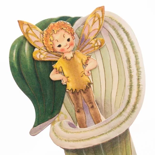 Orchidea tündér  térbeli üdvözlőlap Orchidea tündér  térbeli üdvözlőlap