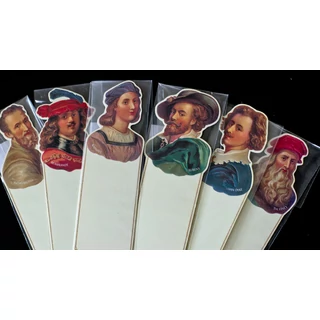 Könyvjelzők híres festők képmásaival 6 féle