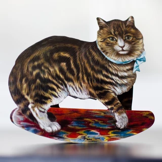 Hintázó macska képeslap borítékkal Hintázó macska képeslap borítékkal