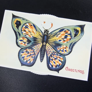 Kék pillangó  változó képeslap Kék pillangó  változó képeslap