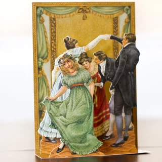 Táncos mulatság  térbeli képeslap