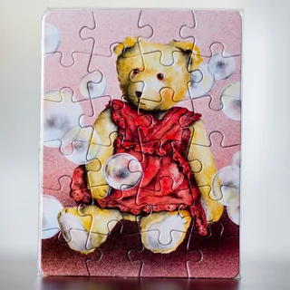 Buborékfújó mackó  mini puzzle  most akcióban Buborékfújó mackó  mini puzzle  most akcióban