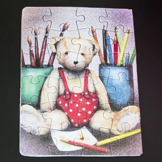 Festő Maci  mini puzzle Festő Maci  mini puzzle