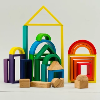 Különleges alakú építőjáték fából Különleges alakú építőjáték fából