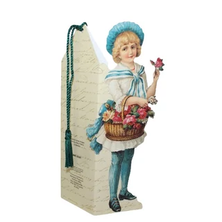 Virágárus lány matróz csíkos ruhában   könyvjelző Virágárus lány matróz csíkos ruhában   könyvjelző