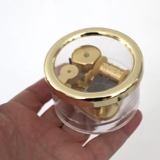 Kör alakú dobozka felhúzós zeneszerkezettel - Kék Duna keringő Kör alakú dobozka felhúzós zeneszerkezettel - Kék Duna keringő