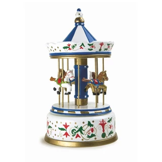 Nagyméretű nosztalgikus zenélő körhinta fából 28 cm Nagyméretű nosztalgikus zenélő körhinta fából 28 cm