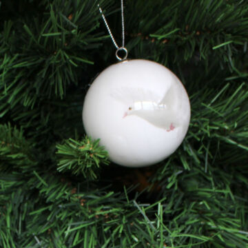 Galambos gömb karácsonyfadísz 8 cm