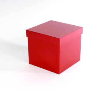 Piros kocka  fém ajándékdoboz