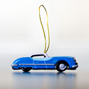 Autó  Kék Sedan  akasztható dekoráció