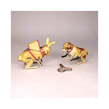 Kutya és nyúl lemezből   eredeti Paya gyártmány  1928as modell