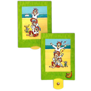 A három majom  változó képeslap