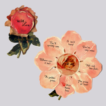 Rózsa kinyitható képeslap