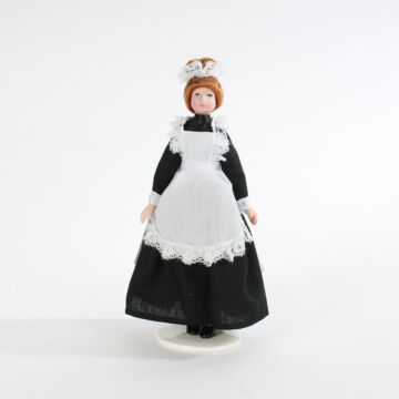 Maid girl small porcelain doll 