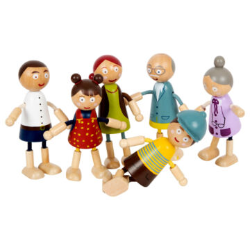 Wooden family for dollhouse