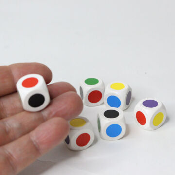 Dice with coloures