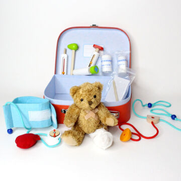 Medical kit with bear