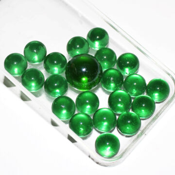 CRISTAL GREEN üveggolyó szett 20+1