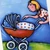 Baby birth changing card