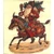Santa on horse greeting card