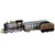Brown train tin toy 35cm